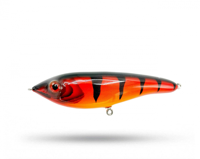 Jenzza Lures Hasslö Original Jr - Red Tiger i gruppen Fiskedrag / Jerkbaits hos Örebro Fiske & Outdoor AB (Hasslo Jr - Red Tiger)